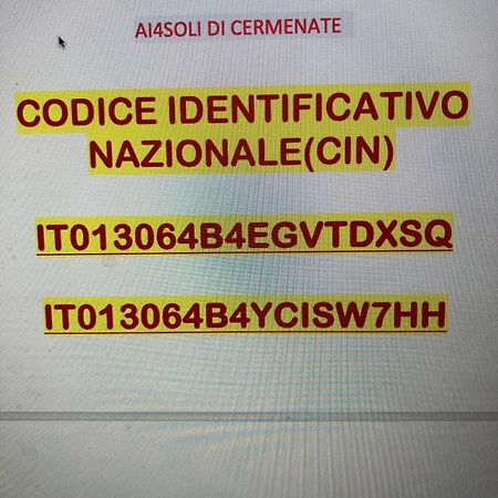 "Ai 4 Soli" Cermenate Exterior photo